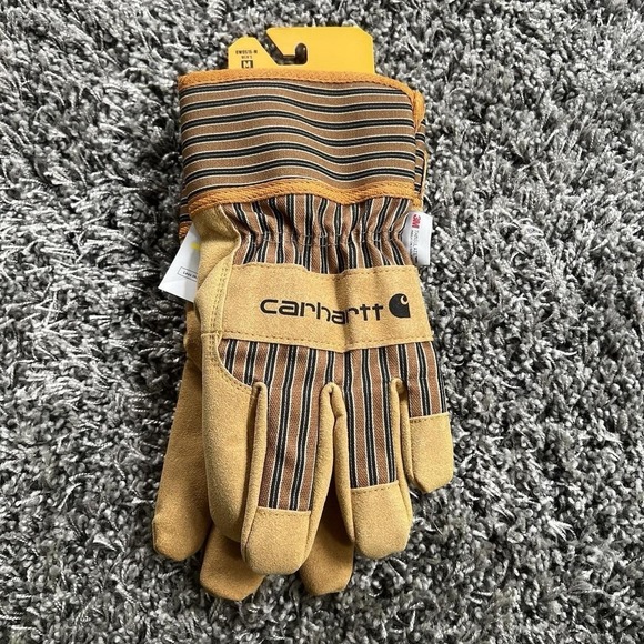 Carhartt Accessories - NWT Carhartt Duck Synthetic Suede Knit Medium M Gloves Brown GW0551-M A551